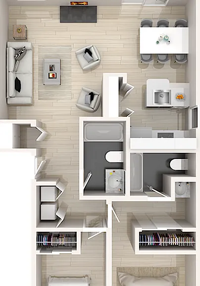2 Bedroom x 2 Bath 2 Bedroom x 2 Bath
