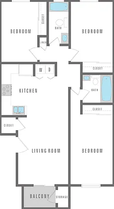 3 Bedroom 2 Bath 1095 sqft 3 Bedroom 2 Bath 1095 sqft