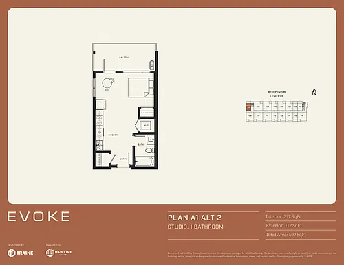 Floor plan A1 ALT 2 - Studio