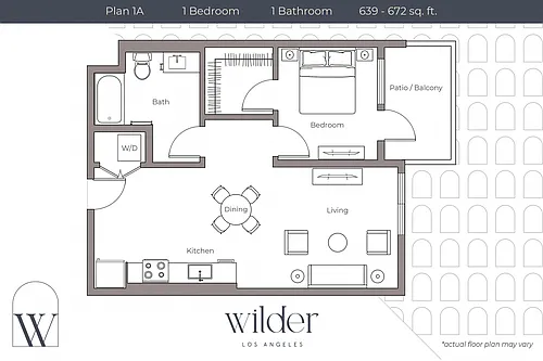 Floor plan 1 Bedroom A
