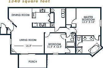 HP 2 BR LG Floorplan