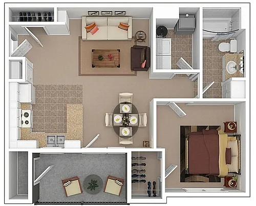 Floor plan 1X1
