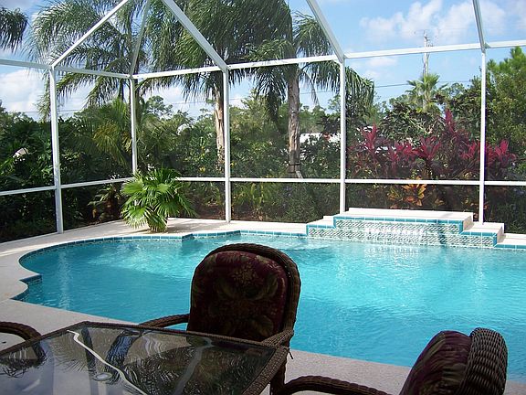 screened in pool area