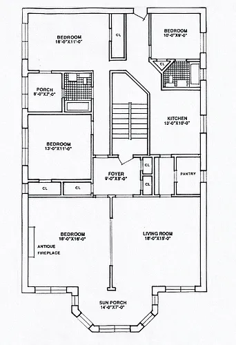 Floor plan 4 Bedroom - 2 Bathroom