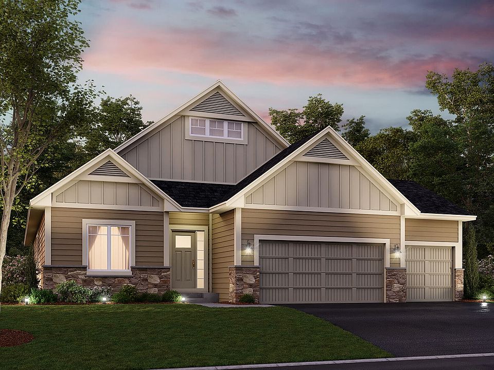 Sycamore Elevation A - Stone 3-Car