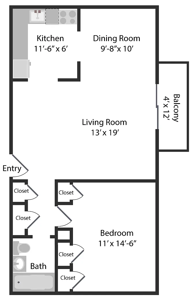 Floor plan Randolph Street - Near Ballston Metro