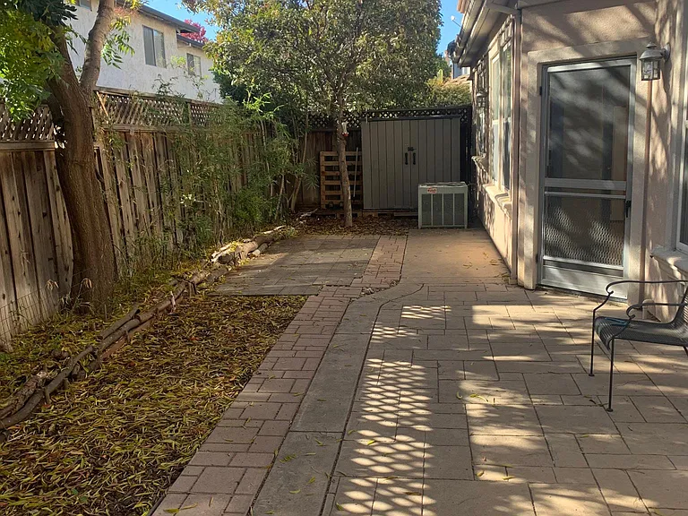 Backyard west view