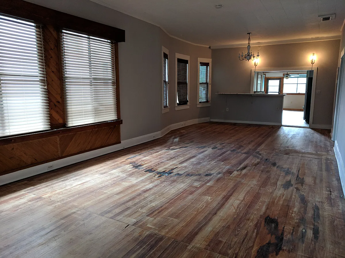 living and dining area view from front entry - 125 Hotel St