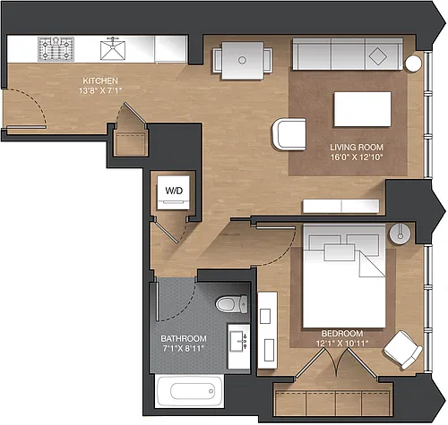 Floor plan J - 1B