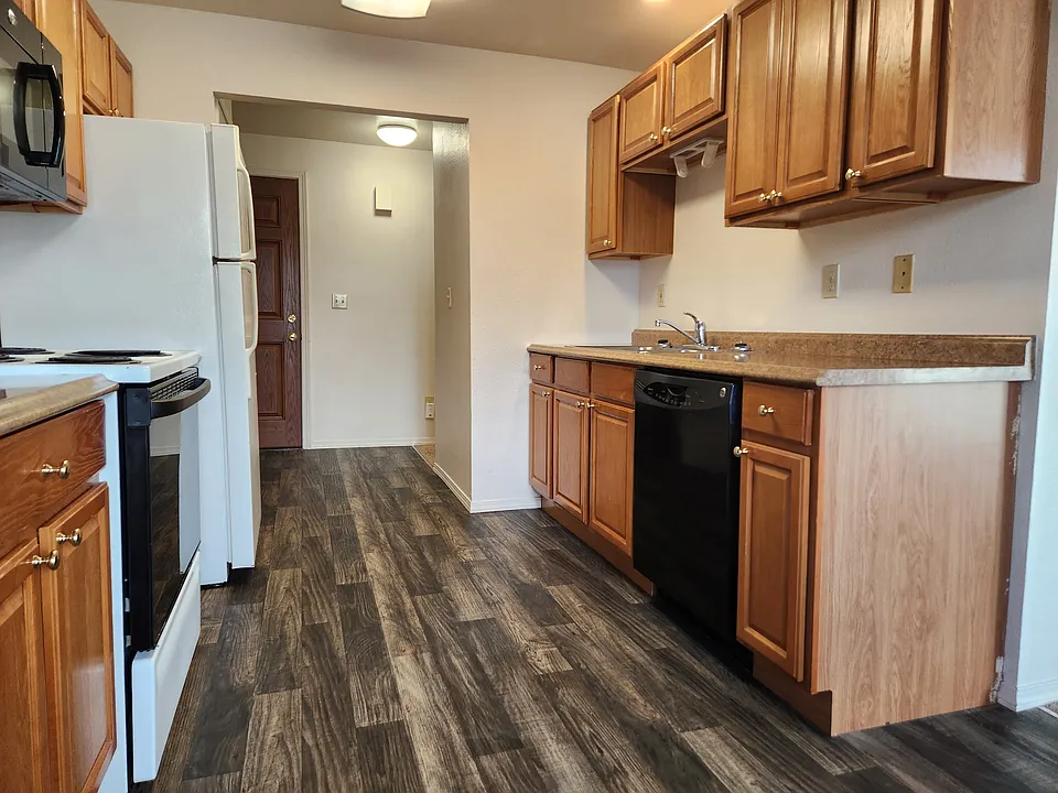 Kitchen and front door
