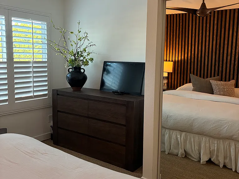 mirrored closets in master