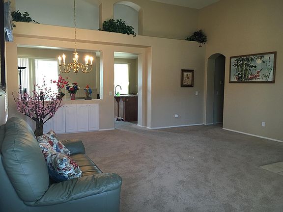 Spacious Living room with cathedral ceiling
