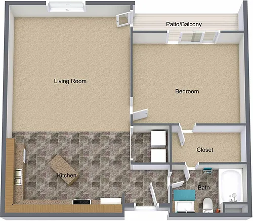 Floor plan One Bedroom