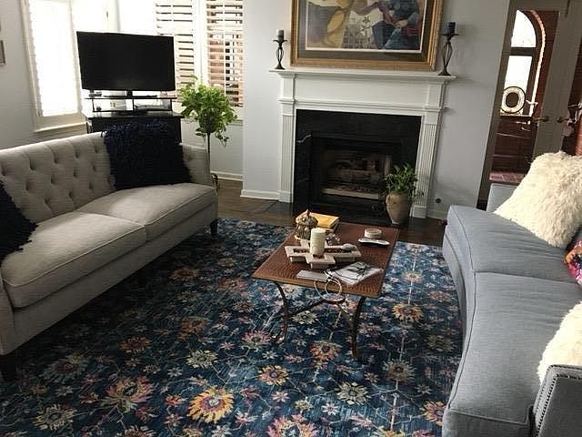 Living room with gas fireplace