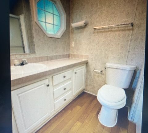 bathroom in large bedroom