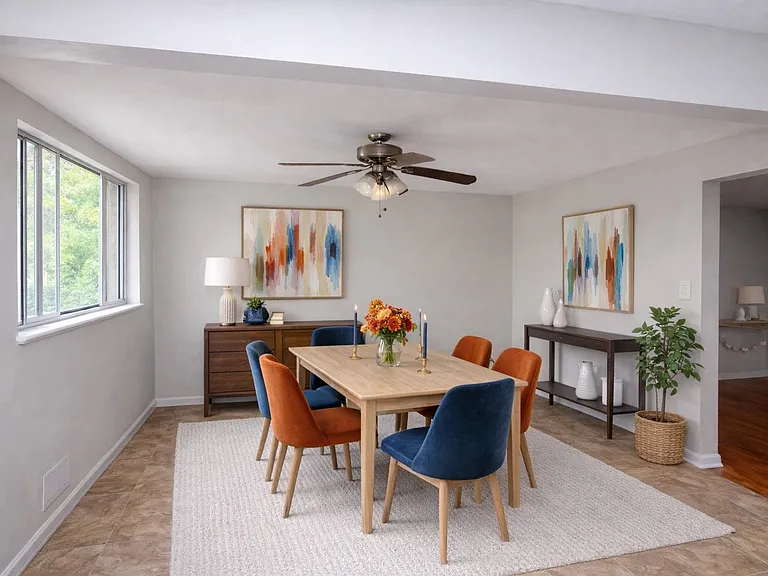 Staged Dining Room - 2/3 Bedroom Townhome