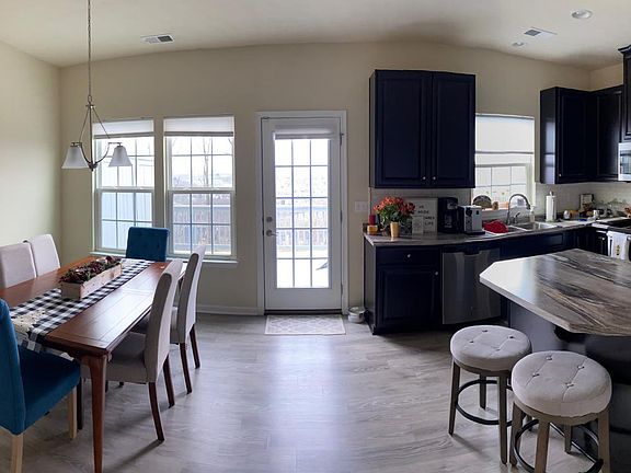 Dining room and kitchen