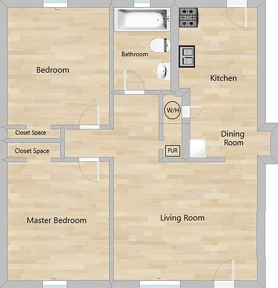 2 Bed/1 Bath 2 Bed/1 Bath
