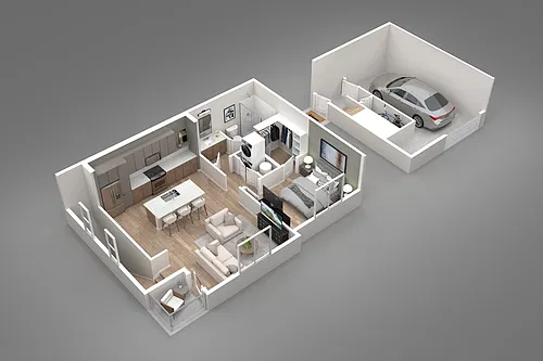 Floor plan 1 Bed/1 Bath