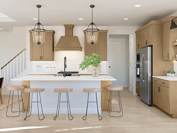 Kitchen with spacious central island