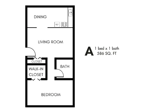Floor plan 1X1