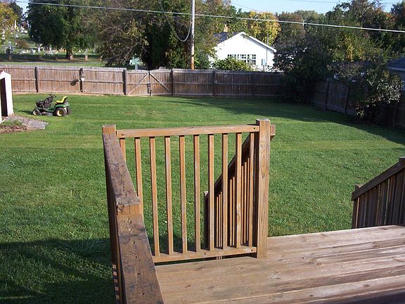 Fenced-in back yard