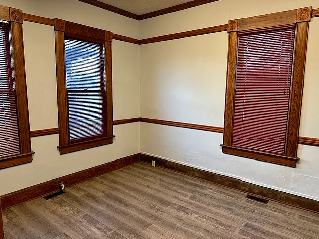 roomy master bedroom is 12 x 15