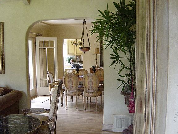 view of kitchen thru dining room