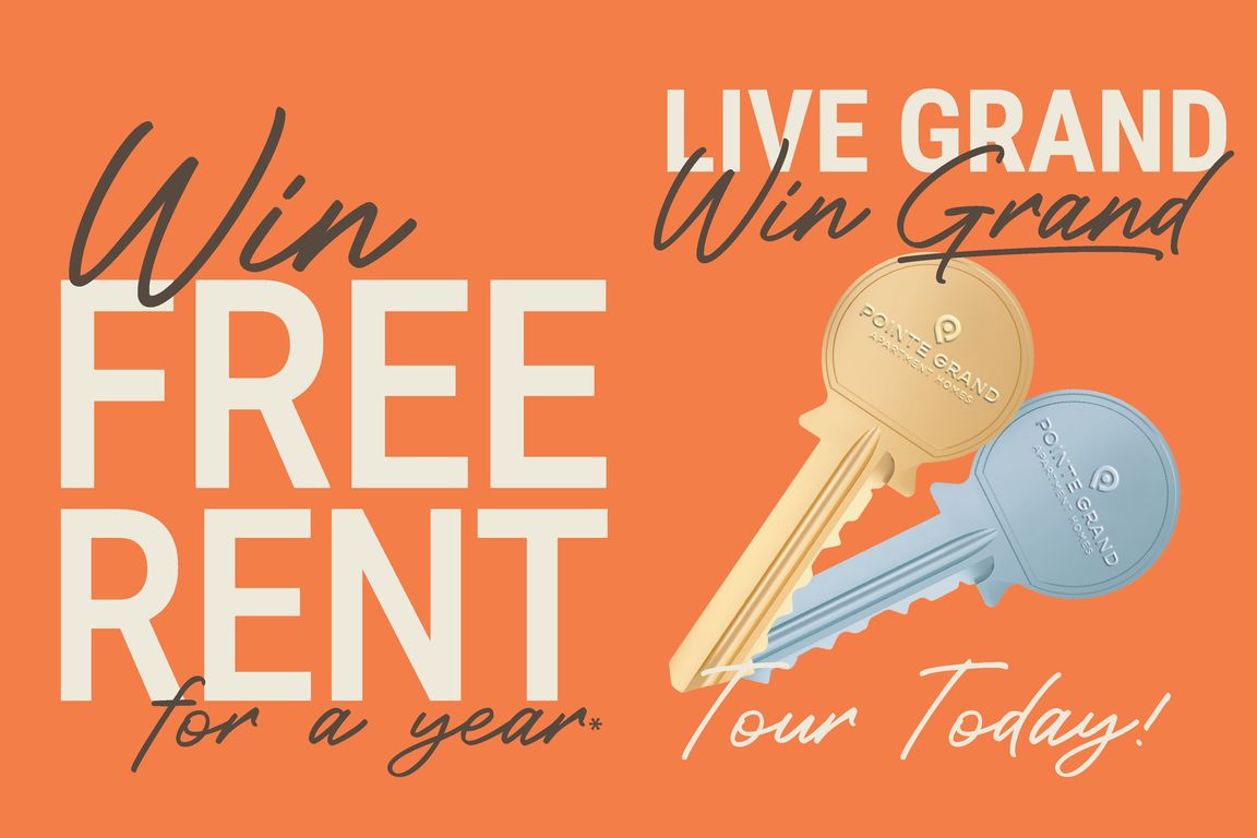 Lease today and be entered to WIN GRAND for a chance at our grand prizes! Win a brand-new Chevy Tahoe, a 4-night vacation, a 3-day cruise, or a $500 gift card! Contact the leasing office for full details. Contact the leasing office for full rules and deta