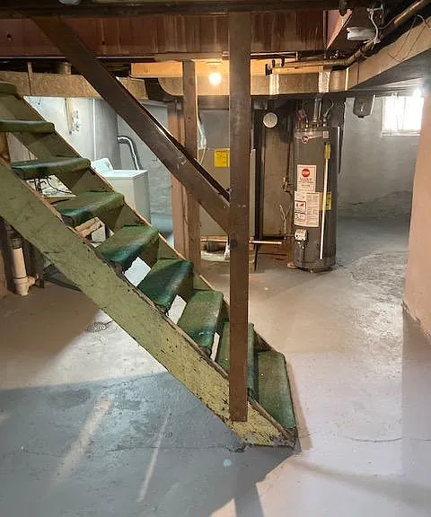 Basement. laundry hook ups top left