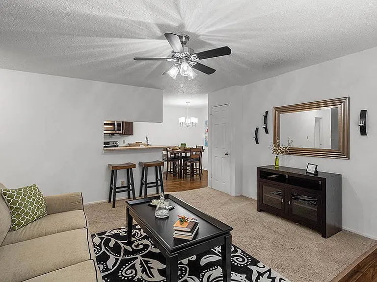 Connected Living and Dining Area
