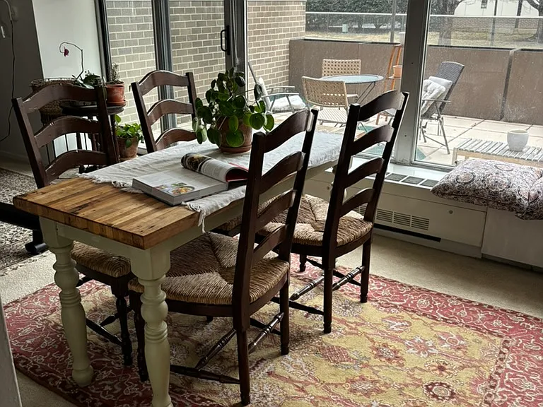 Dining room view of outside patio