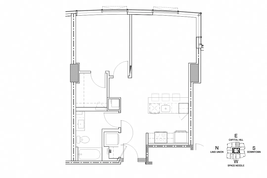 Floor plan 1 Bedroom A2
