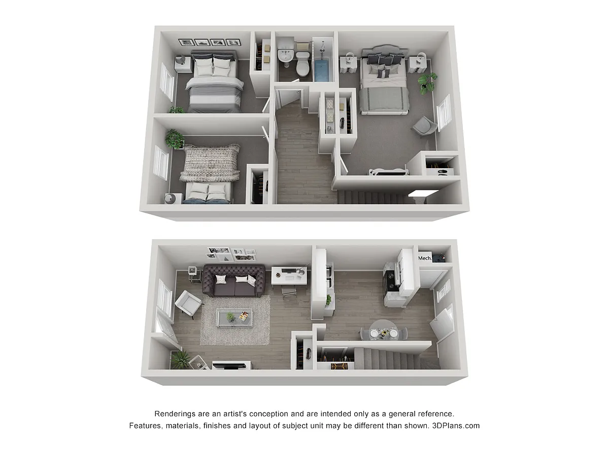 Floor plan Three Bedroom