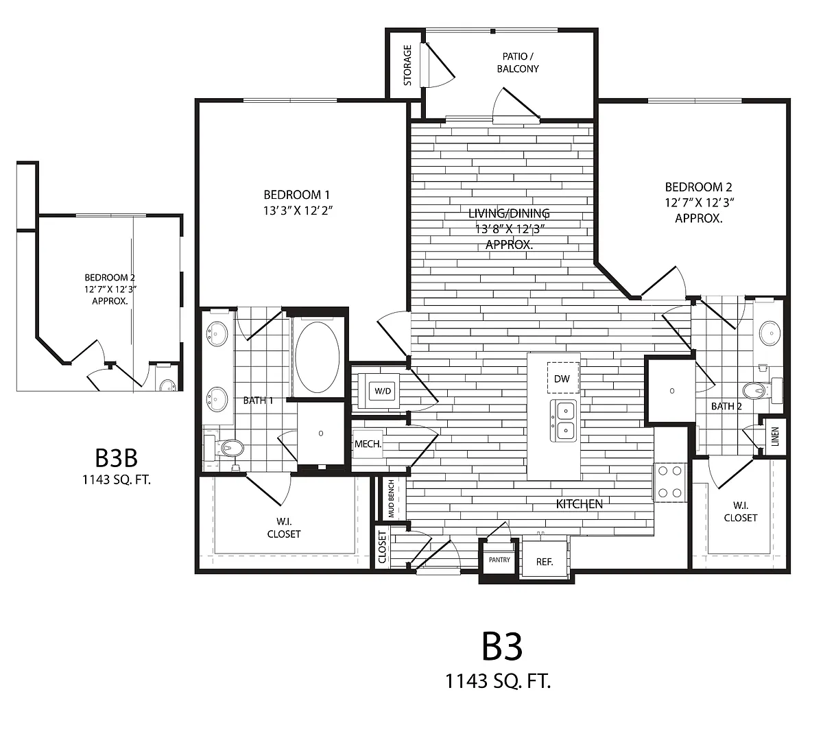 Floor plan B3B