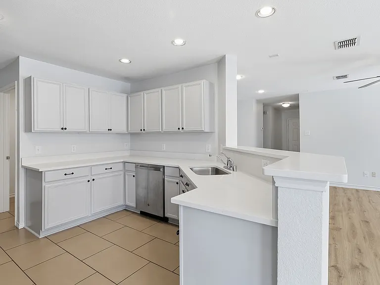 Kitchen to living area