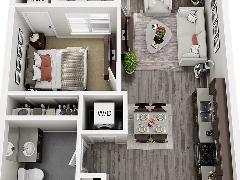 Floor Plan A1 | 22 Slate | Apartments in Madison, WI Floor Plan A1 | 22 Slate | Apartments in Madison, WI