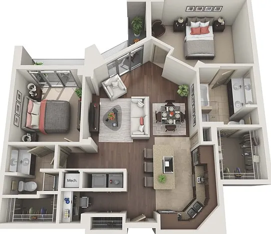 2 Bedroom 2 Bath 2 Bedroom 2 Bath