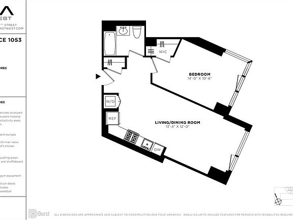 2nd image of 625 W 57th St APT 1053