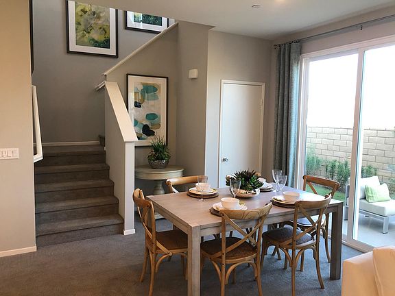 Dining Area and Patio. Large closet under stairs.