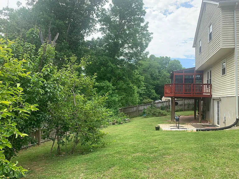Full View of Fenced in Backyard