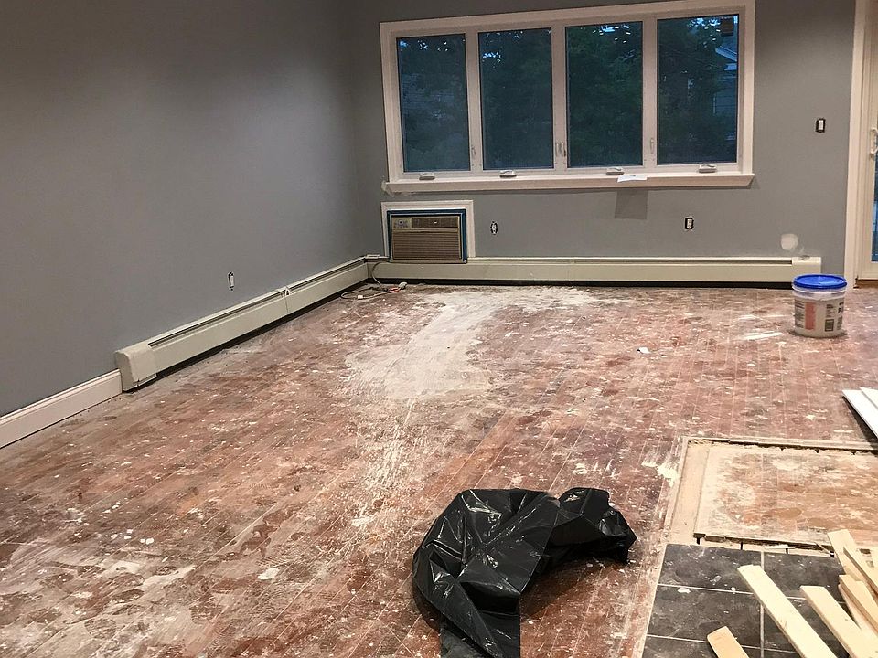 Living room and dining room
