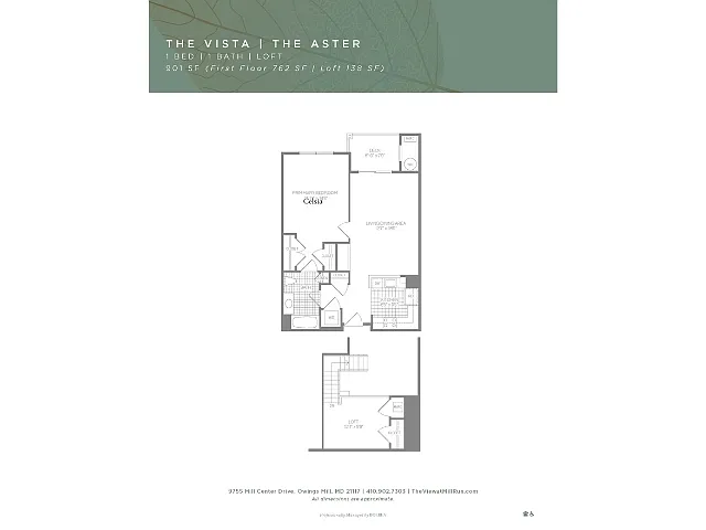 Floor plan Aster Loft - Vista