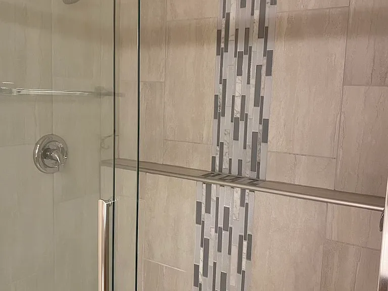 bedroom 2 full tile shower