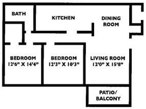 Floor plan Two Bed