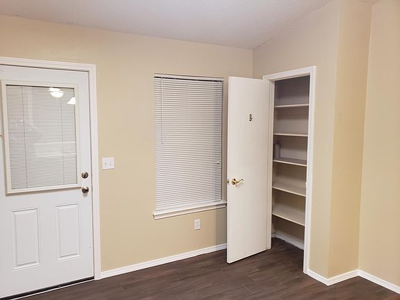 Kitchen pantry and back door.