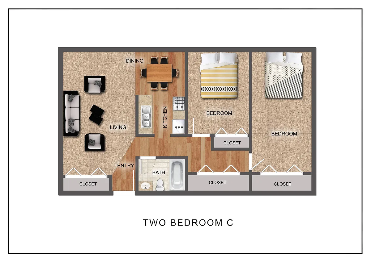 Floor plan Two Bedroom C