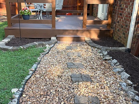 Backyard and deck