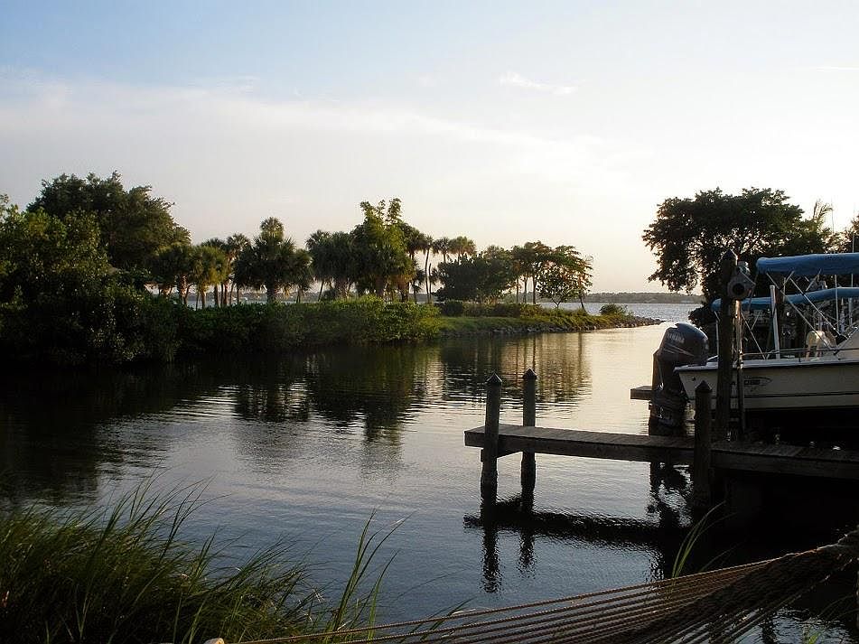 view from our harbor - out to the Indian River