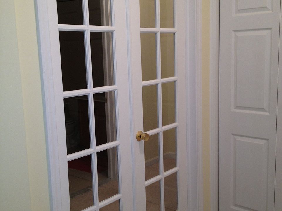 French doors into guest suit